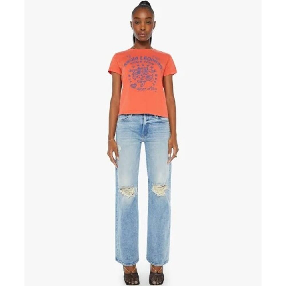 MOTHER Orange Graphic Short Sleeve Tee